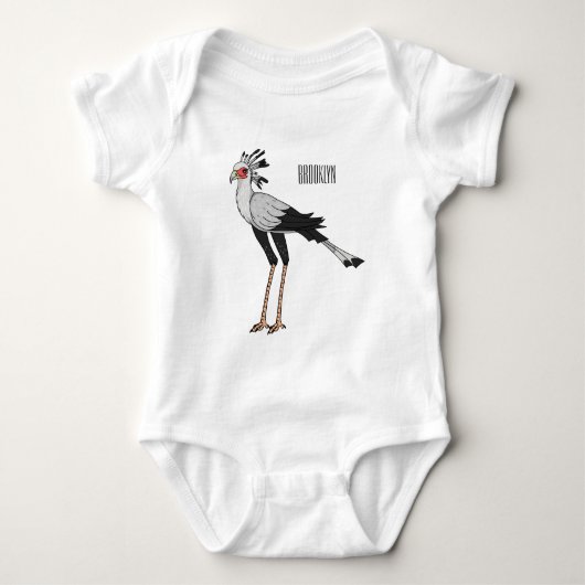 Secretary Cartoon Illustration Baby Strampler (Vorderseite)