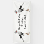 Secretary Cartoon Illustration Banner (Vertikal)