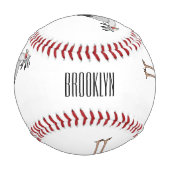 Secretary Cartoon Illustration Baseball (Vorderseite)