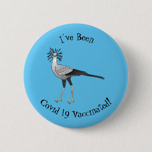 Secretary Cartoon Illustration Button