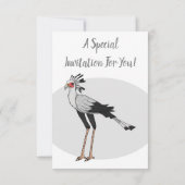 Secretary Cartoon Illustration Einladung (Rückseite)