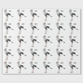 Secretary Cartoon Illustration Geschenkpapier (Flach)