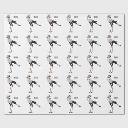 Secretary Cartoon Illustration Geschenkpapier (Flach)