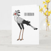 Secretary Cartoon Illustration Karte (Gelbe Blume)