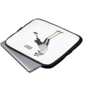 Secretary Cartoon Illustration Laptopschutzhülle (Vorne Knopf)