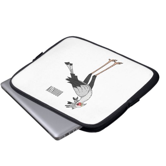 Secretary Cartoon Illustration Laptopschutzhülle (Vorne Knopf)