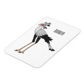 Secretary Cartoon Illustration Magnet (Linke Seite)