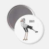 Secretary Cartoon Illustration Magnet (Vorderseite/Rückseite)