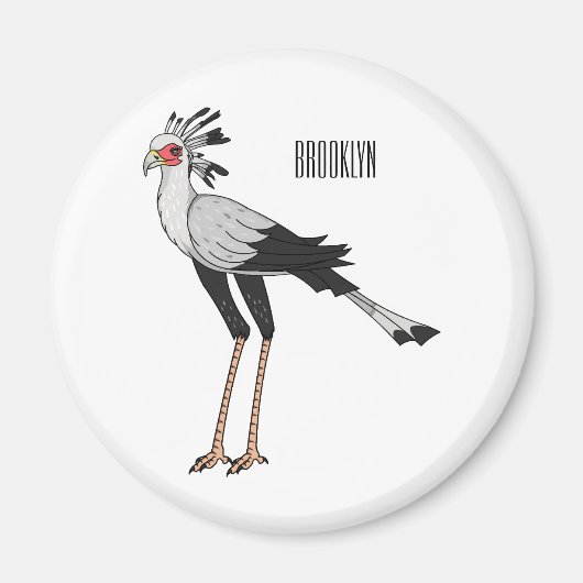 Secretary Cartoon Illustration Magnet (Vorne)