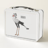 Secretary Cartoon Illustration Metall Brotdose (Rückseite)