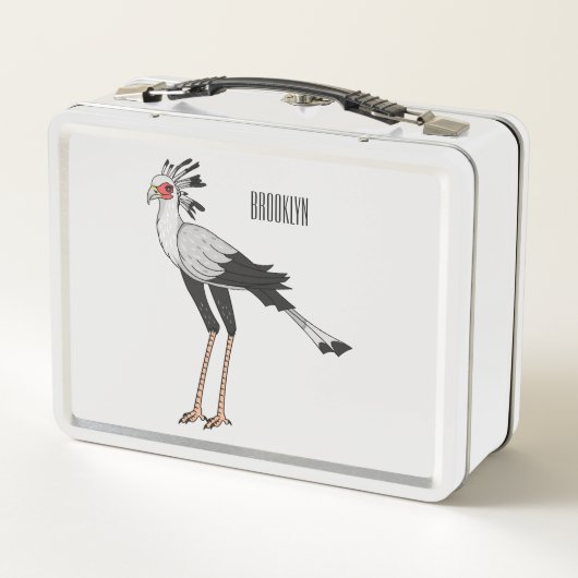 Secretary Cartoon Illustration Metall Brotdose (Rückseite)