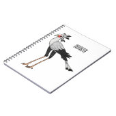 Secretary Cartoon Illustration Notizblock (Linke Seite)