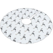 Secretary Cartoon Illustration Polyester Weihnachtsbaumdecke (Schrägansicht)