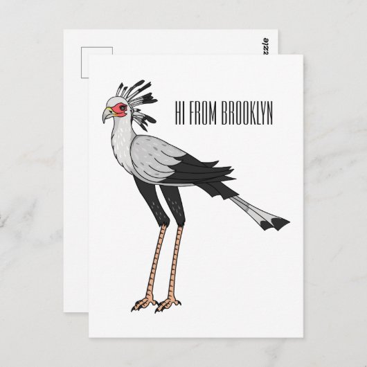 Secretary Cartoon Illustration Postkarte (Vorne/Hinten)