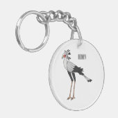 Secretary Cartoon Illustration Schlüsselanhänger (Vorderseite links)