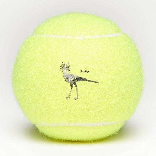 Secretary Cartoon Illustration Tennisbälle (Vorderseite)