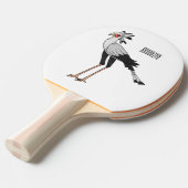 Secretary Cartoon Illustration Tischtennis Schläger (Vorderseite)