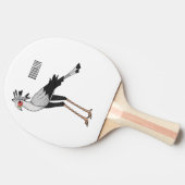 Secretary Cartoon Illustration Tischtennis Schläger (Seitenansicht)
