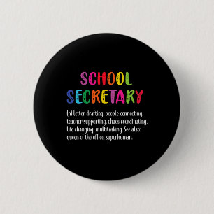 Secretary Definition School Secretary Squad Button