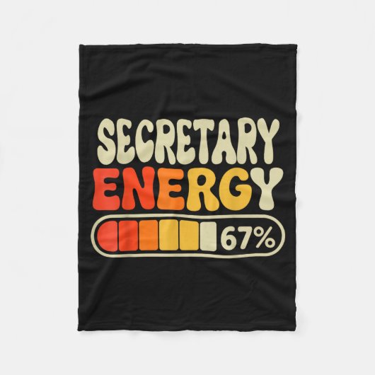 Secretary Energy 67 Percent Funny Job Title Humor Fleecedecke (Vorderseite)