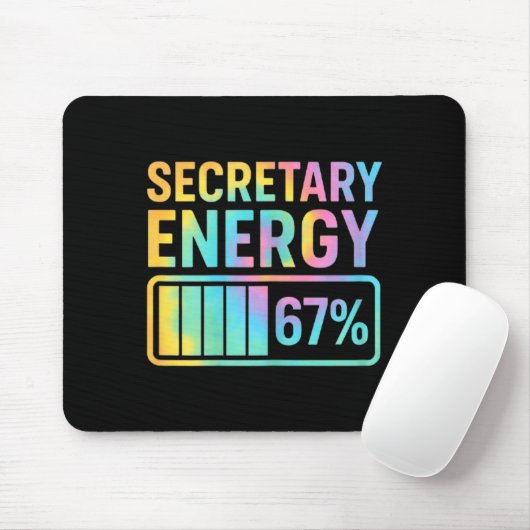 Secretary Energy 67 Percent Secretary Retro Vibes  Mousepad (Mit Mouse)
