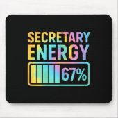 Secretary Energy 67 Percent Secretary Retro Vibes  Mousepad (Vorne)