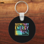 Secretary Energy 67 Percent Secretary Retro Vibes Schlüsselanhänger (Vorderseite)