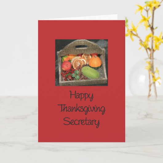 Secretary Erntedank Card Karte (Gelbe Blume)