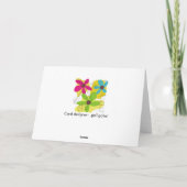 Secretary Retirement Card Bright Blume Design Karte (Rückseite)