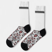 Secretly Wild Oriental floral pattern with white Socken (Linkes Detail)