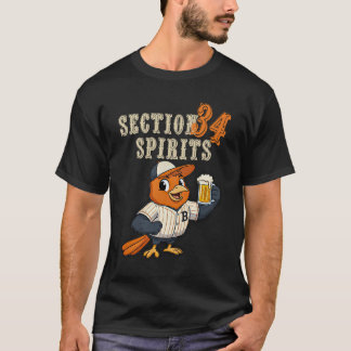 Section 34 Spirits Baseball Kunst T-Shirt