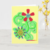 Secular Humanist & Atheist Symbol Flowers Karte (Gelbe Blume)