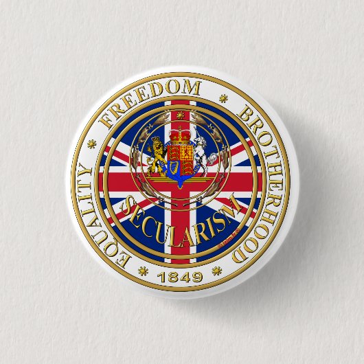 secularism united kandom button (Vorderseite)