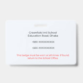 Secure Badge|Teacher ID|Corporate ID|Personnalisé Ausweis (Back)