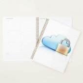 Secure Cloud Storage Icon with Padlock Planer (Anzeige)