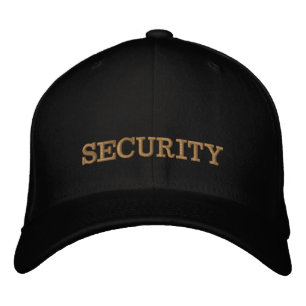 SECURITY bestickte Baseballkappe gold / schwarz