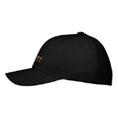 SECURITY bestickte Baseballkappe gold / schwarz (Links)