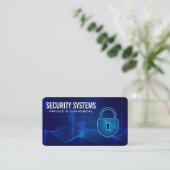 Security Cyber Lock | Modern Tech Visitenkarte (Stehend Vorderseite)