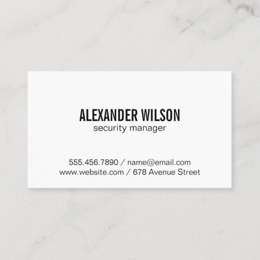 Security Cyber Lock | Smart Phone Tech Visitenkarte (Rückseite)