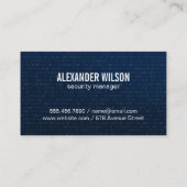Security Cyber Tech Business Card Visitenkarte (Rückseite)