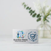 Security Fingerprint Scan Graphics | Technologie Visitenkarte (Stehend Vorderseite)