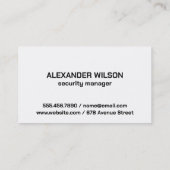 Security Fingerprint Scan Graphics | Technologie Visitenkarte (Rückseite)