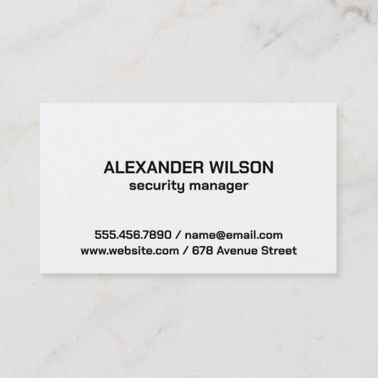 Security Fingerprint Scan Graphics | Technologie Visitenkarte (Rückseite)