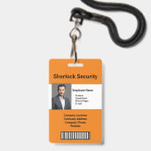 Security Foto-ID-Abzeichen mit Sicherheitscode Ausweis (Vorderseite mit Lanyard)