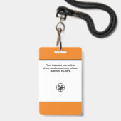 Security Foto-ID-Abzeichen mit Sicherheitscode Ausweis (Rückseite mit Lanyard)