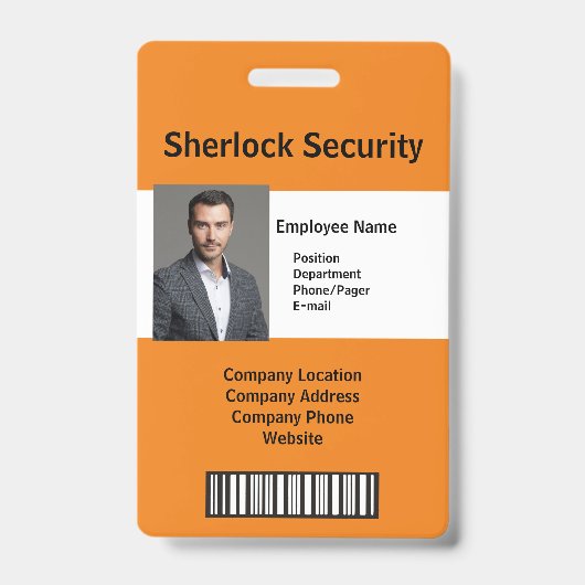 Security Foto-ID-Abzeichen mit Sicherheitscode Ausweis (Vorderseite)