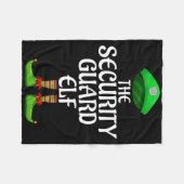 Security Guard Elf Matching Family Group Christmas Fleecedecke (Vorderseite (Horizontal))