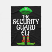Security Guard Elf Matching Family Group Christmas Fleecedecke (Vorderseite)