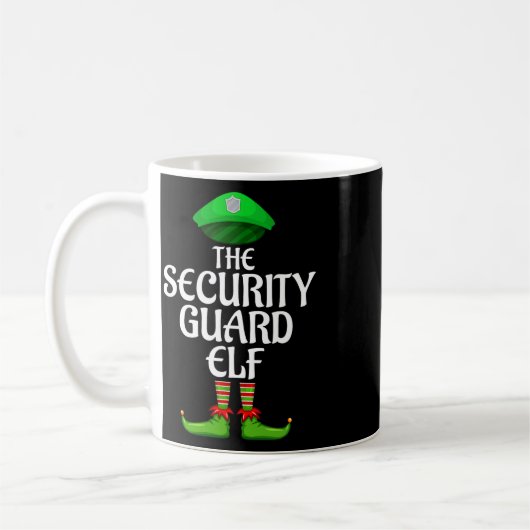 Security Guard Elf Matching Family Group Christmas Kaffeetasse (Links)