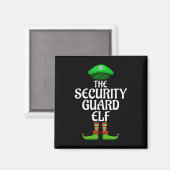Security Guard Elf Matching Family Group Christmas Magnet (Vorderseite/Rückseite)